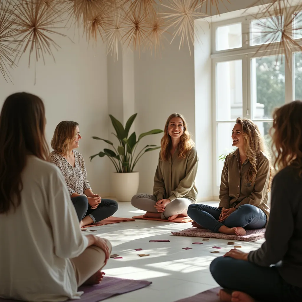 L'équipe d'Évoluez lors d'un atelier de développement personnel
