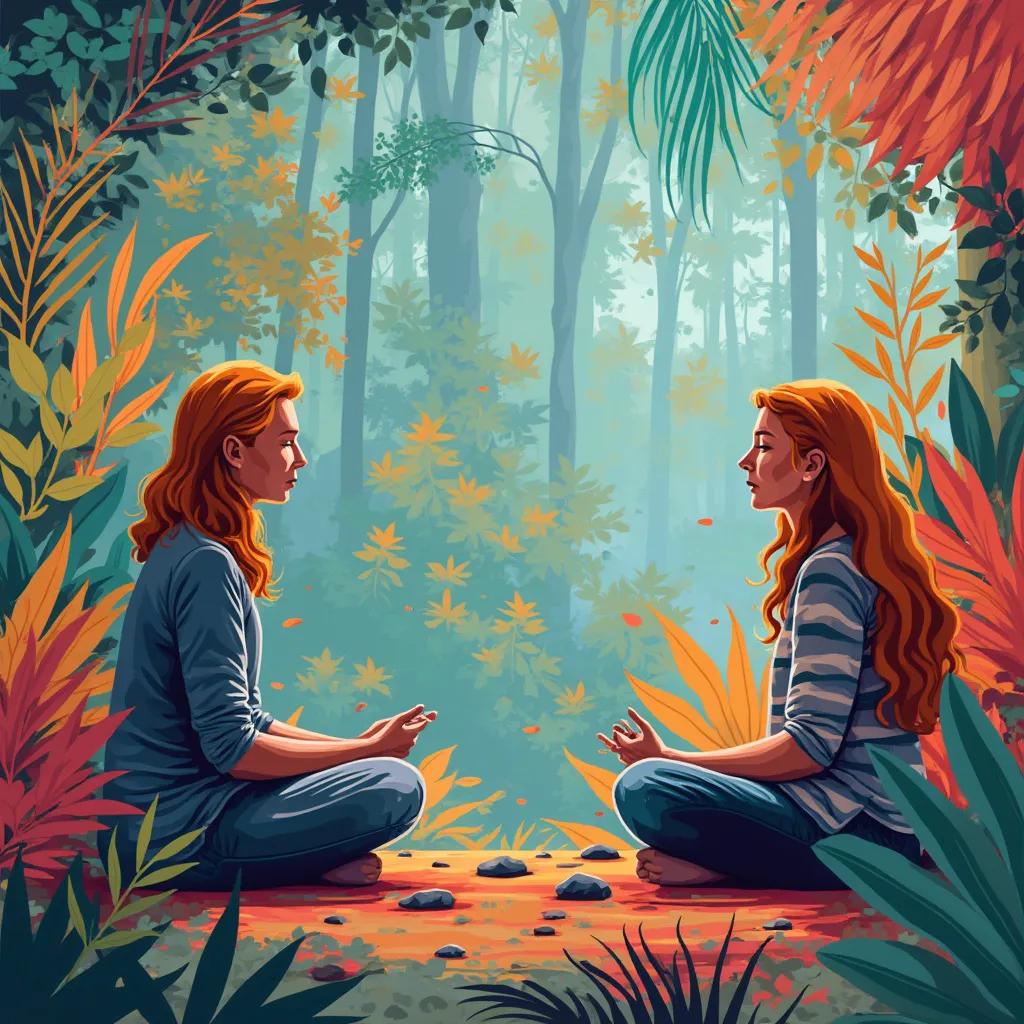 Séance de coaching en pleine nature
